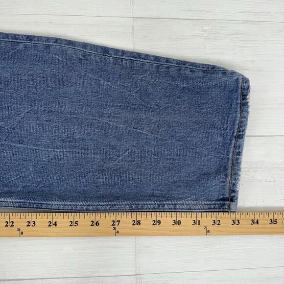 Abercrombie & Fitch Curve Love Jeans 33 / 16 L Tall Ultra High Rise 90s Straight - Picture 14 of 16